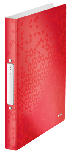 [ESS-42570026] Ringmap Leitz WOW PP A4 2 O-ringen 25mm rug 32mm metallic (rood)