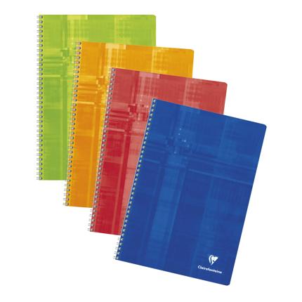 Spiraalschrift Clairefontaine Metric karton A4 100blz zonder kantlijn assorti