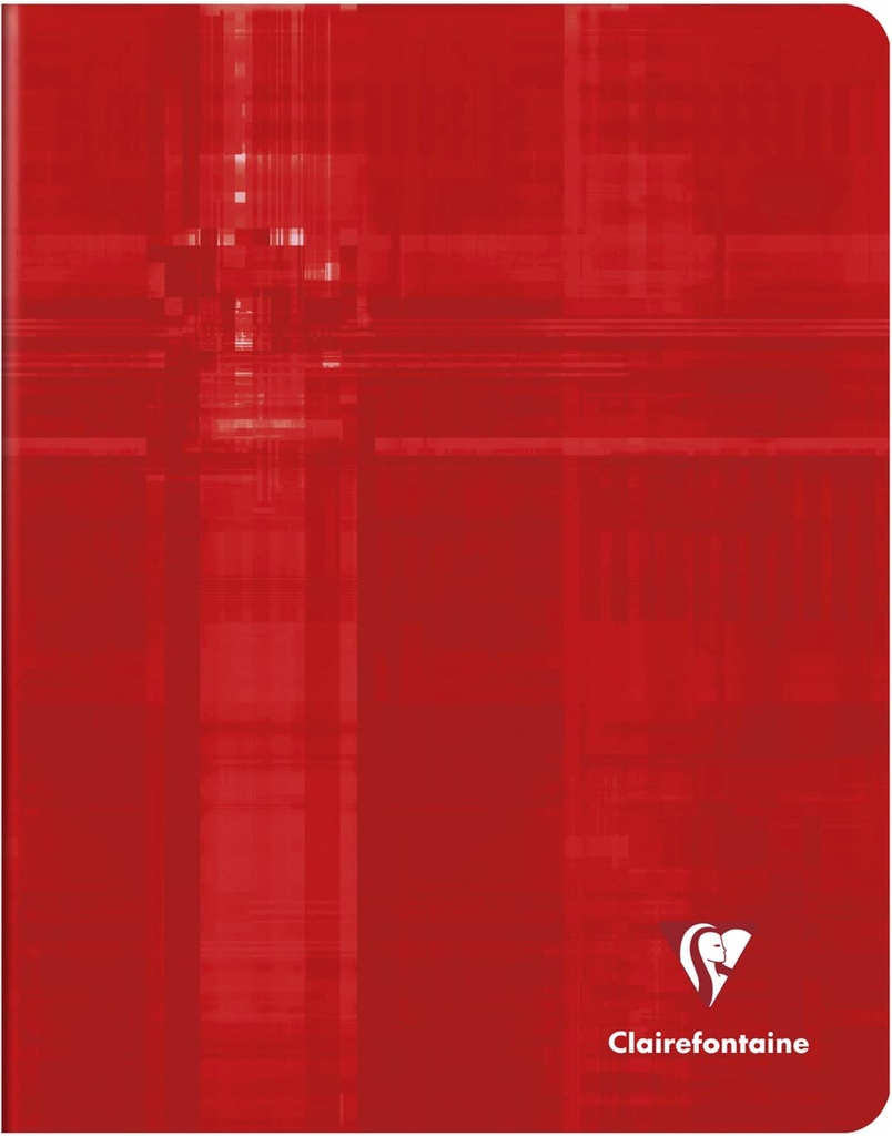 Schrift Clairefontaine Metric A5+ 16,5x21cm 120blz met kantlijn geruit 5x5mm rood