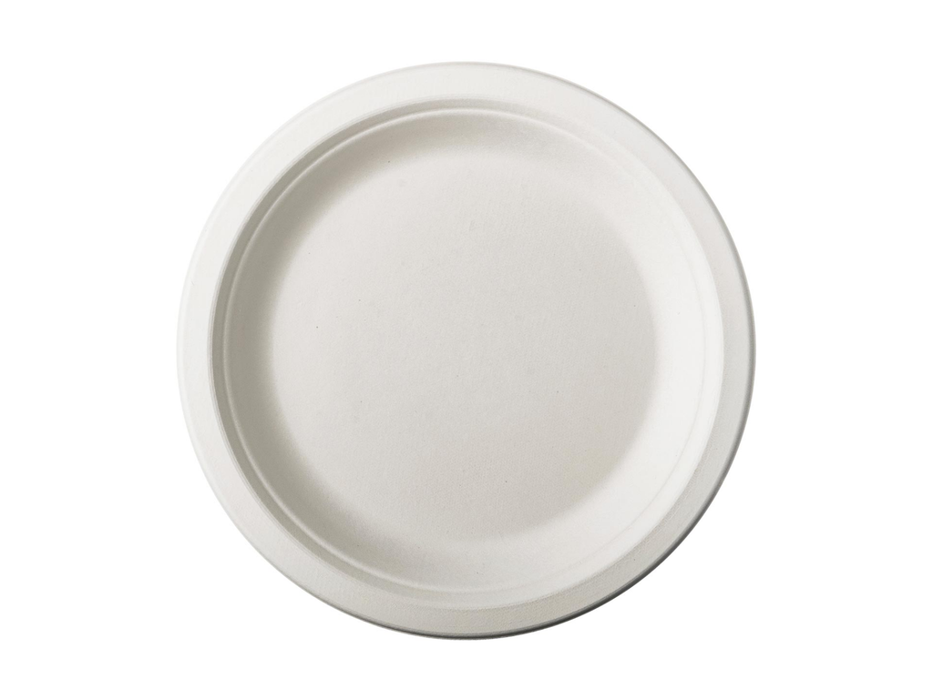 Bord Conpax Pure suikerriet Ø18cm wit (50)