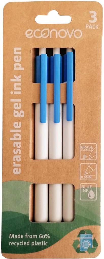 Gelroller Econovo blauwe inkt 0,5mm wit-blauw (3)