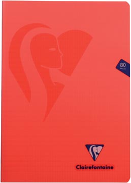 Schrift Clairefontaine TIM-303127C Mimesys PP A4 80blz met kantlijn assorti