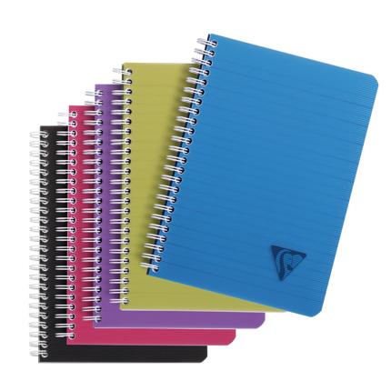 [EXA-329546C] Spiraalschrift Clairefontaine Linicolor Intensive Intense PP A5 180blz zonder kantlijn assorti (gelijnd)