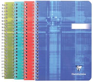 Spiraalschrift Clairefontaine Metric karton A5 180blz zonder kantlijn assorti
