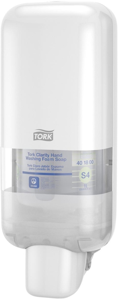Zeep- en handdesinfectiedispenser Tork S4 wit