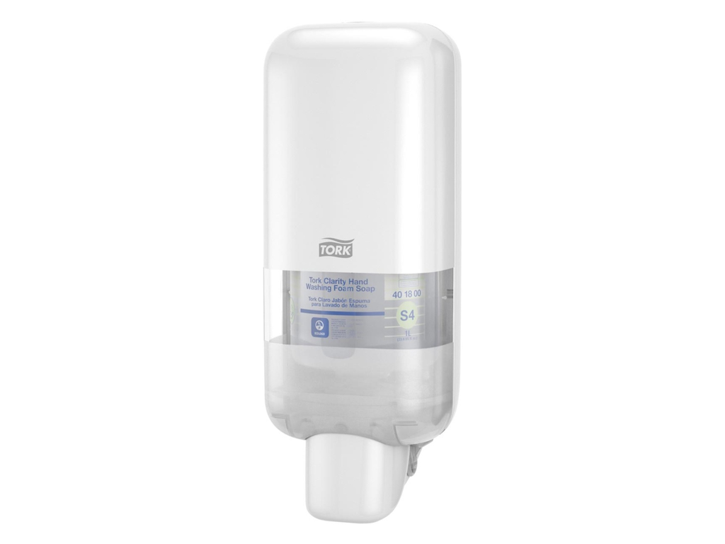 Zeep- en handdesinfectiedispenser Tork S4 wit
