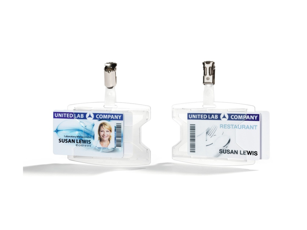 Kaarthouder Durable reXycle PP gerecycleerd voor 2 kaarten met klem (25)