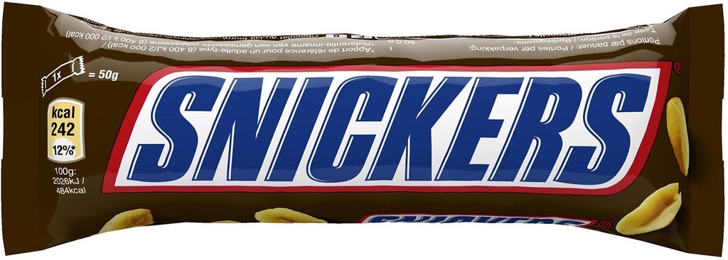 Chocoladereep Snickers 50g