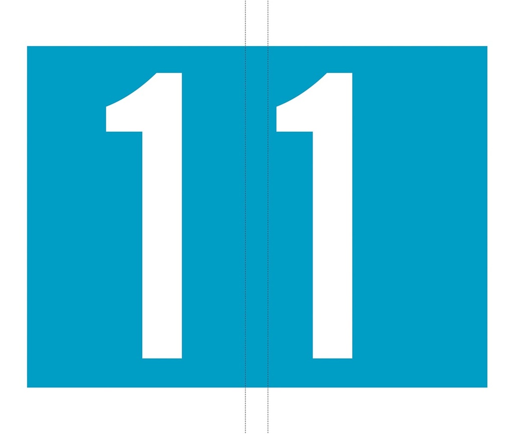 Etiketten voor hangmap Jalema Codetab 1 lichtblauw (500)