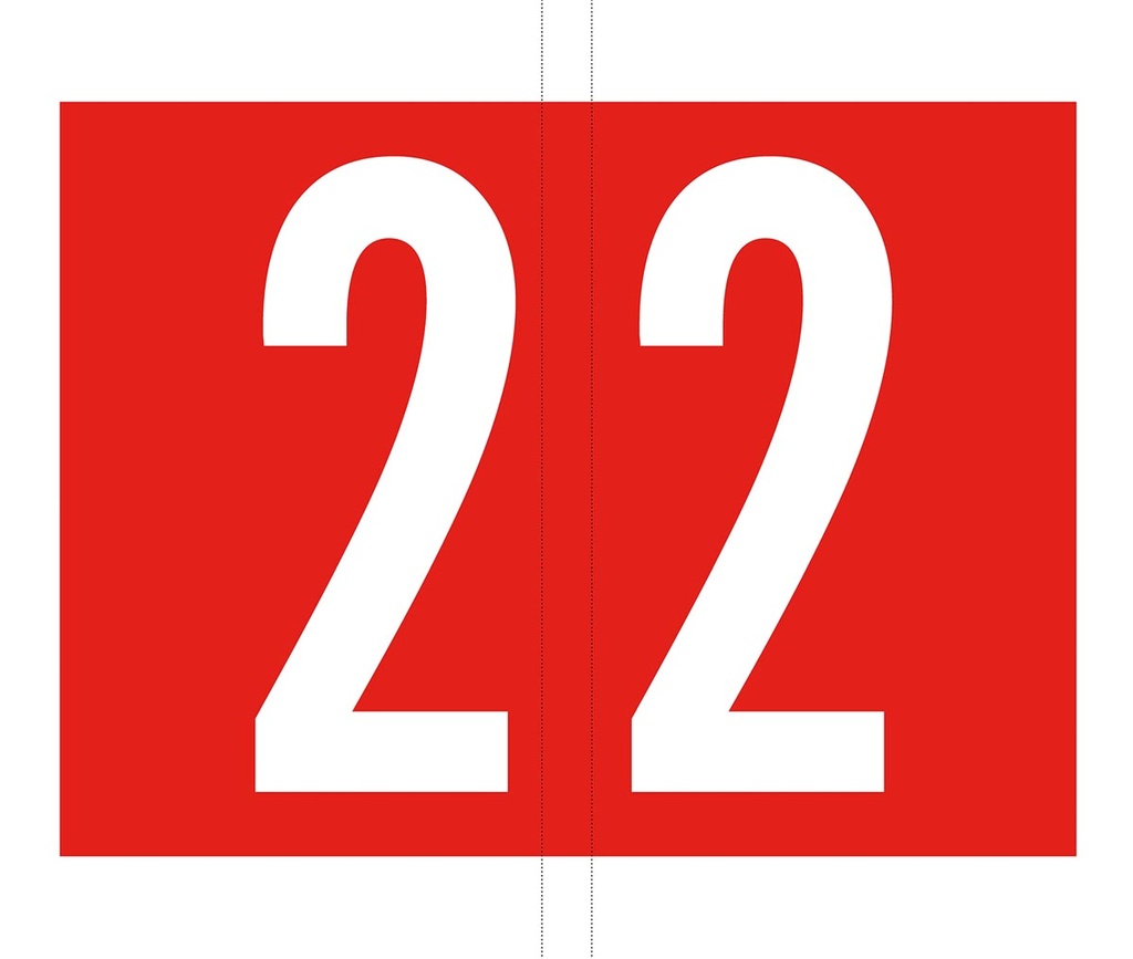 Etiketten voor hangmap Jalema Codetab 2 rood (500)
