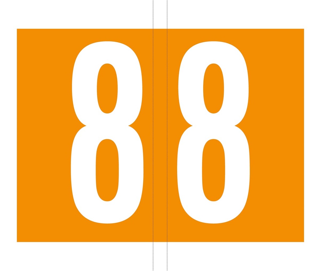 Etiketten voor hangmap Jalema Codetab 8 oranje (500)