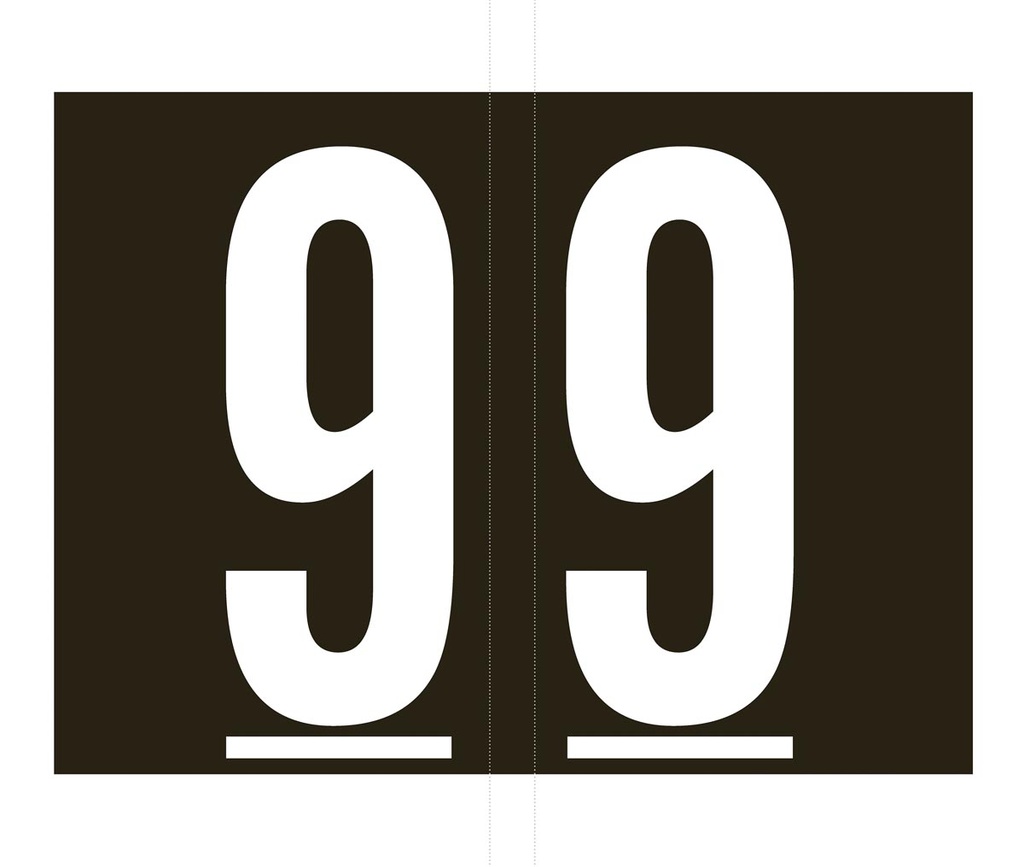 Etiketten voor hangmap Jalema Codetab 9 zwart (500)