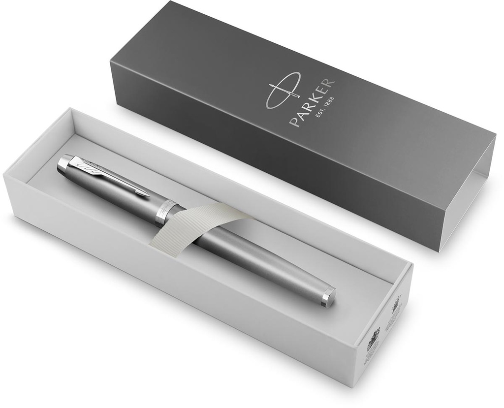 Vulpen Parker IM Rituals blauwe inkt fijne punt in giftbox grijs CT