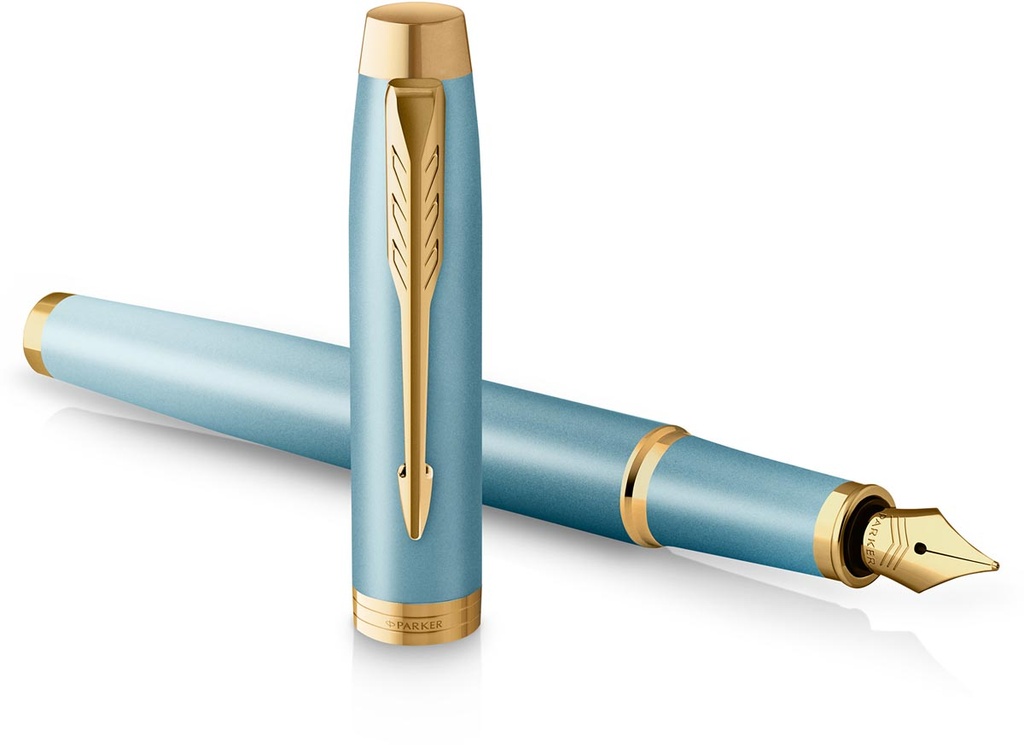 Vulpen Parker IM Rituals blauwe inkt medium punt in giftbox turkoois GT