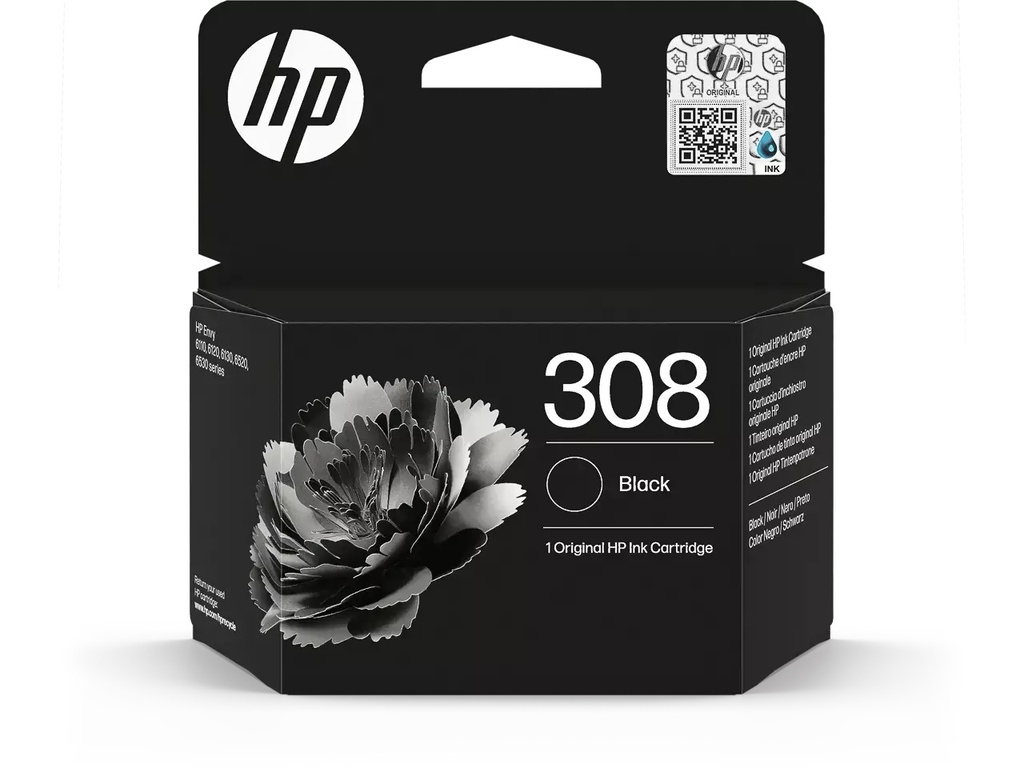 Cartridge HP Inkjet 308 Envy 6110 160 pag. BK