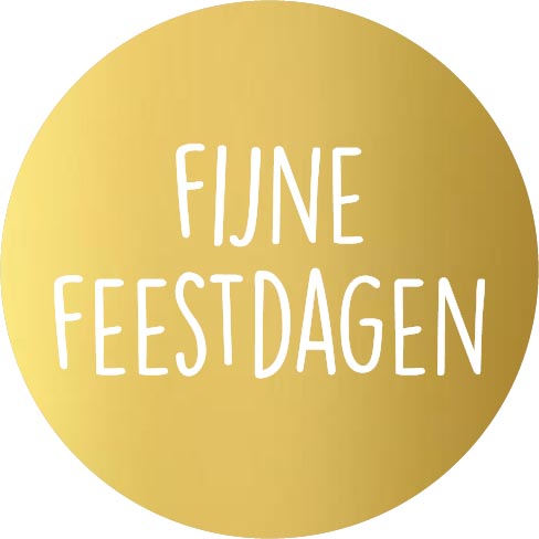 Etiket KP "Fijne Feestdagen" Ø40mm (250)