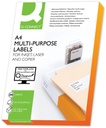 Etiketten Q-Connect 01 etik/bl 210x297mm wit rechte hoeken (200)