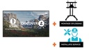 Beeldscherm Legamaster Discover 2 75" + mobiel onderstel in hoogte verstelbaar