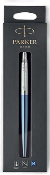 Balpen Parker Jotter blauwe inkt medium punt blister CT lichtblauw/zilver