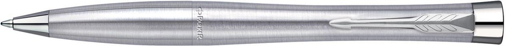 Balpen Parker Urban Twist blauwe inkt medium punt giftbox CT Metro Metallic zilver