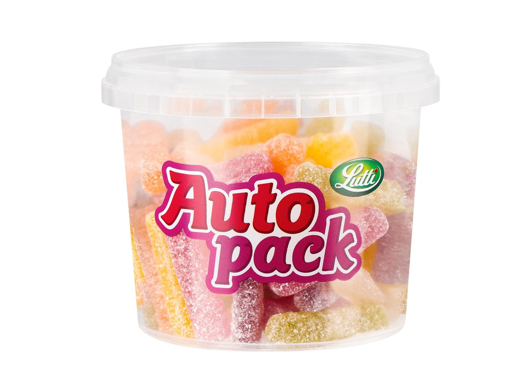 Snoep Lutti autopack zure sticks doos 175g