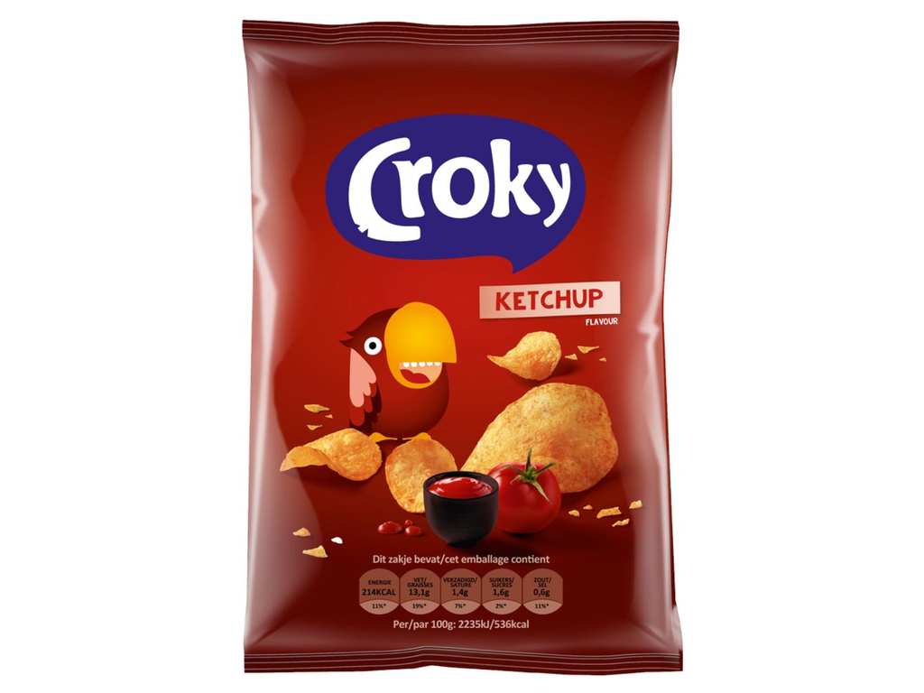 Chips Croky ketchup zakje 100g