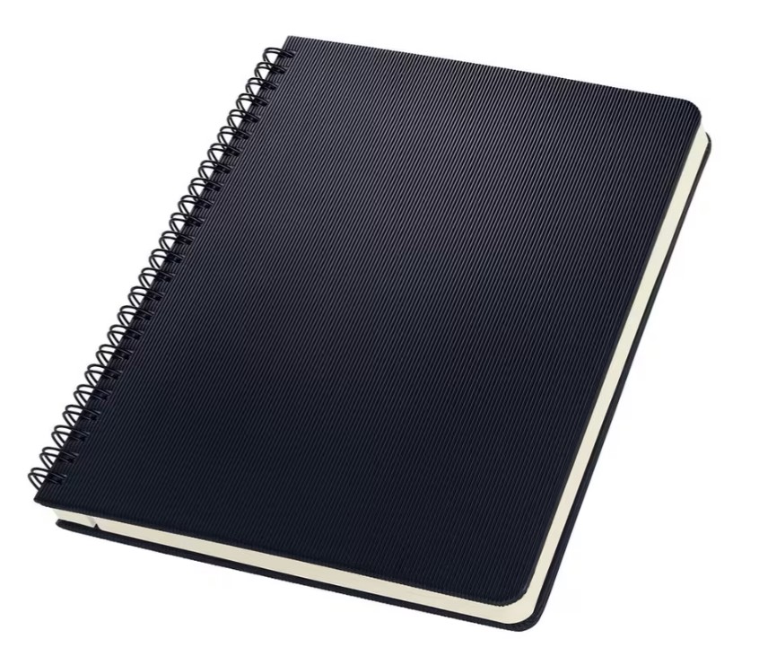 Notitieboek Sigel Conceptum spiraal hardcover A5 gelijnd 160blz zwart 