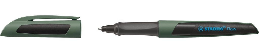 Balpen Stabilo Flow Sporty blauwe inkt medium punt 0,5mm forest groen