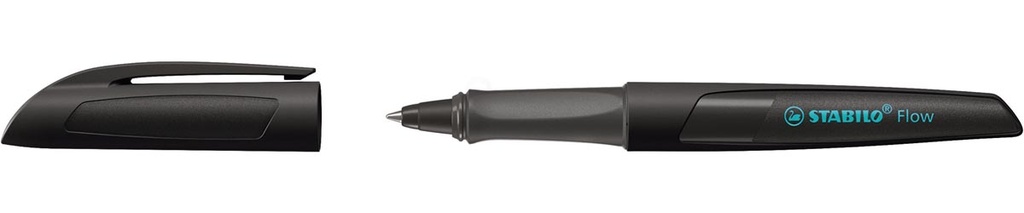 Balpen Stabilo Flow Sporty blauwe inkt medium punt 0,5mm zwart
