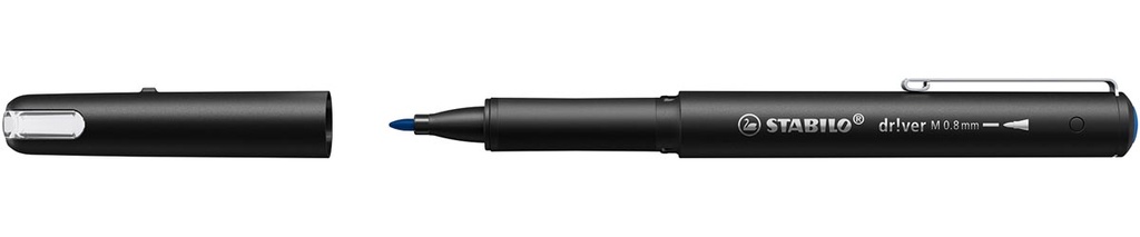 Fineliner Stabilo dr!ver medium punt 0,8mm blauw