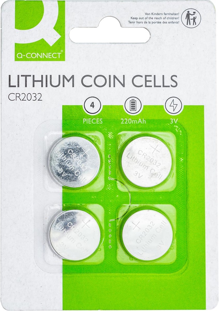 Knoopcelbatterij Q-Connect CR2032 (4)