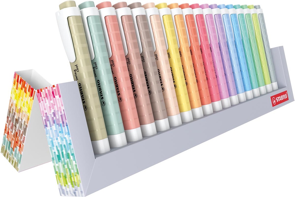 Markeerstift Stabilo Swing Cool Naturecolor deskset assorti (18)