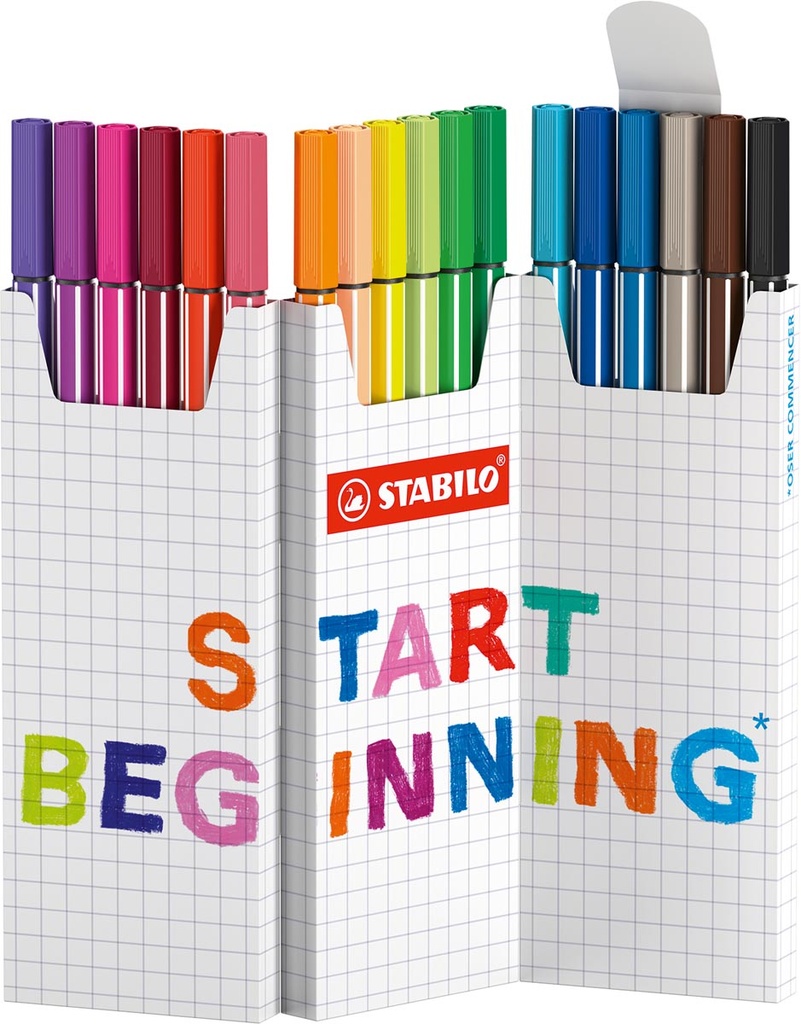 Viltstift Stabilo Pen 68 deskset assorti (18)