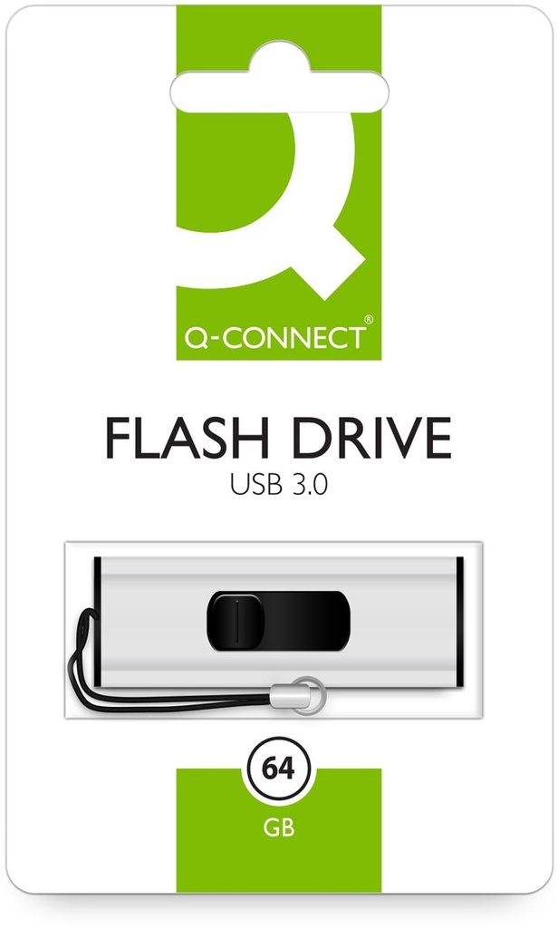 USB-stick 3.0 Q-Connect 64 GB zilver