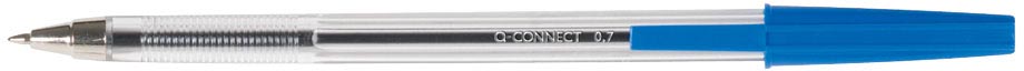 Balpen Q-Connect medium punt 0,7mm blauw (50)