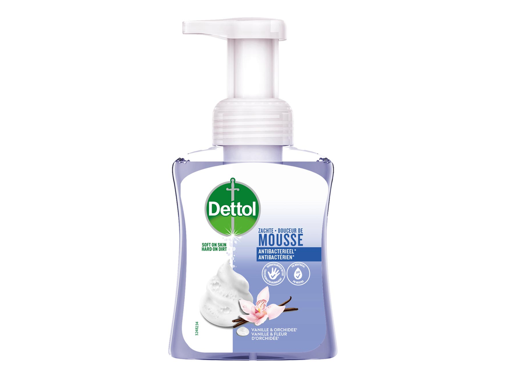 Handzeep Dettol mousse orchidee en vanille flacon 250ml