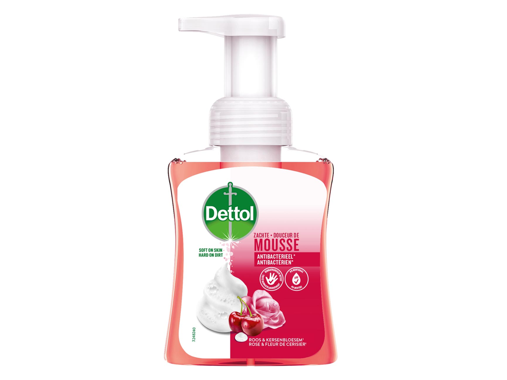 Handzeep Dettol mousse roos- en kersenbloem flacon 250ml