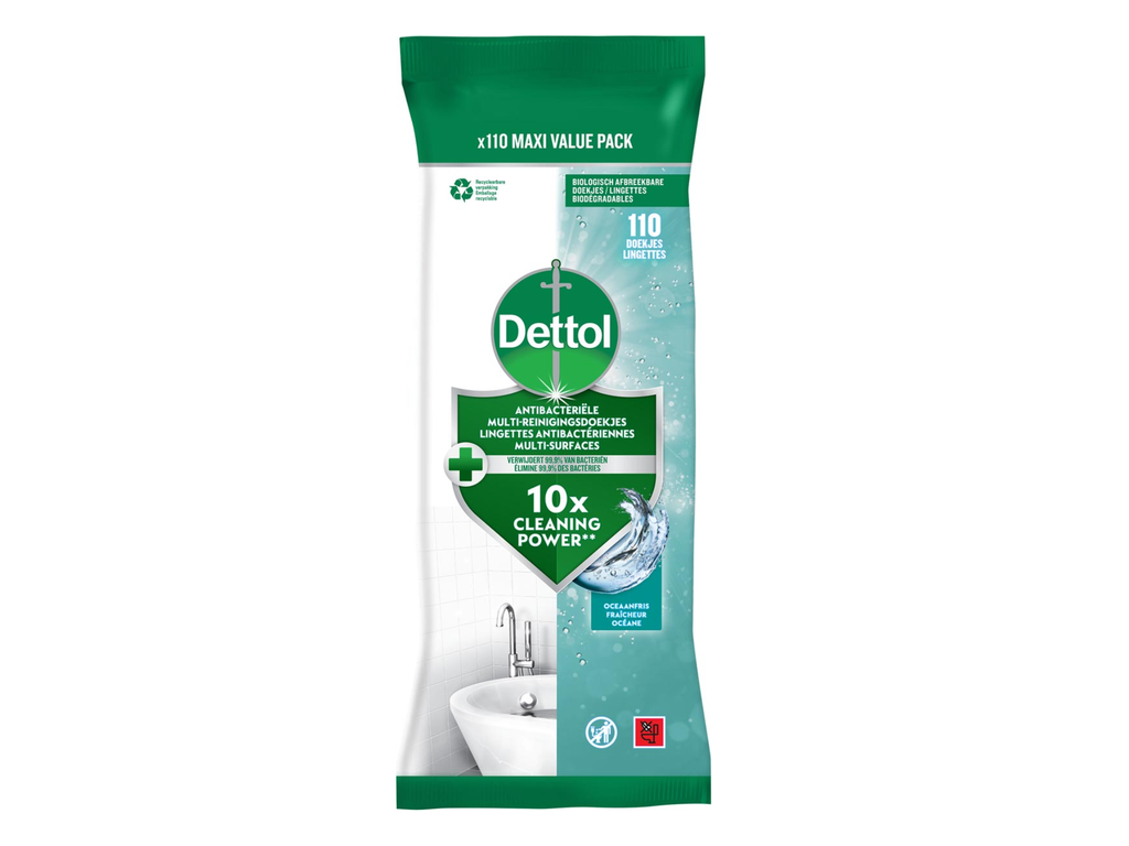 Reiningsdoekjes Dettol antibacterieel oceaanfris (110)
