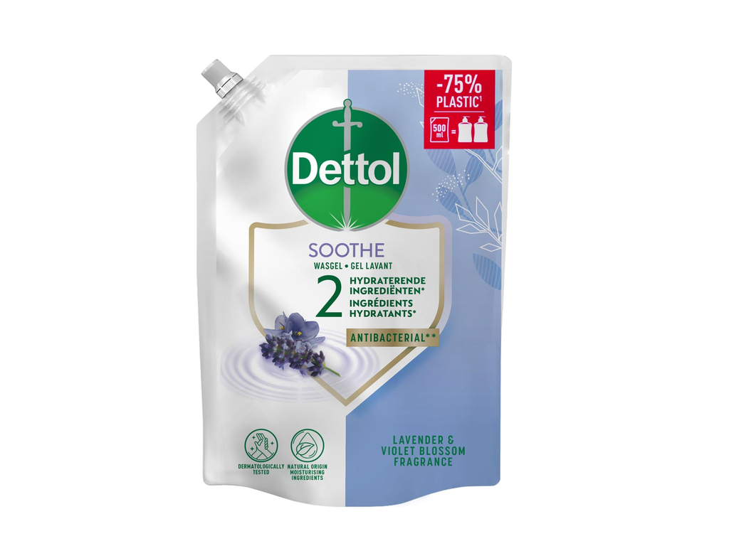 Navulling handzeep Dettol Soothe lavendel en vioolbloesem 500ml
