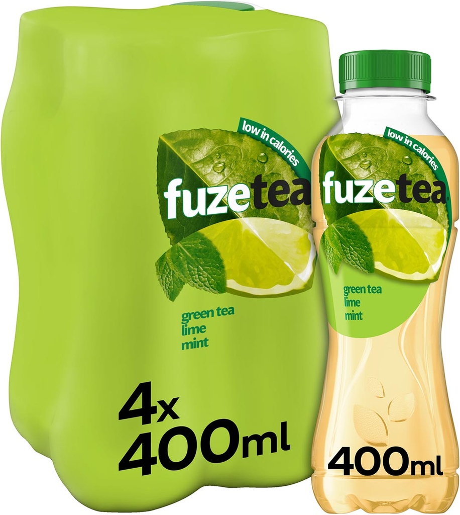 Frisdrank Fuze Tea limoen munt fles 40cl (24)