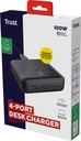 Oplader desktop Trust Maxo 4 poorten 100W zwart