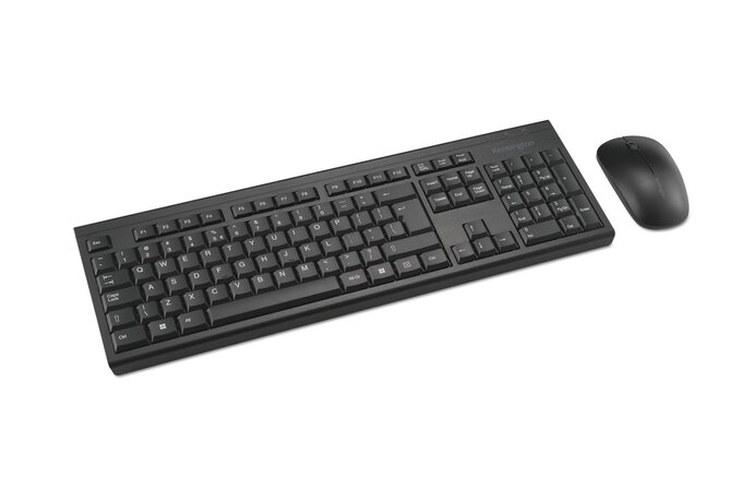 Deskset draadloos Kensington KM150 EQ qwerty muis en toetsenbord zwart