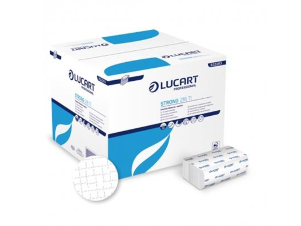 Dispenserservetten Lucart strong 2-laags 24x16cm (40x150)