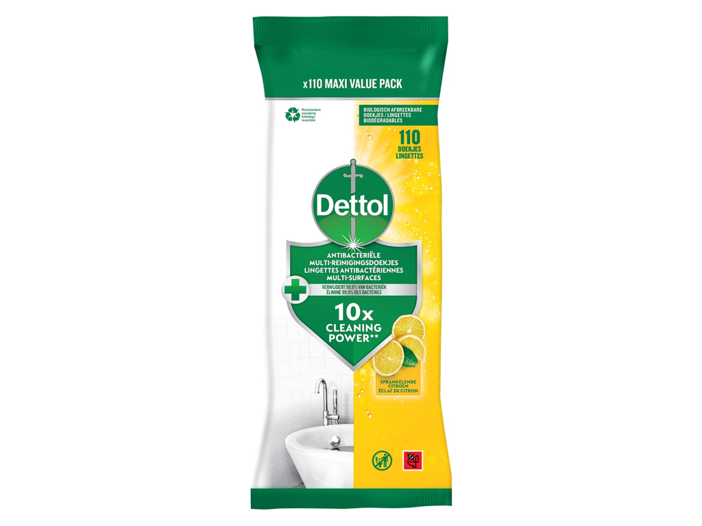 Reiningsdoekjes Dettol antibacterieel citroen (110)