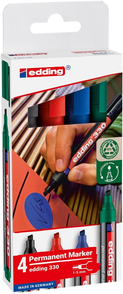 Permanent marker Edding E-330 assorti (4)