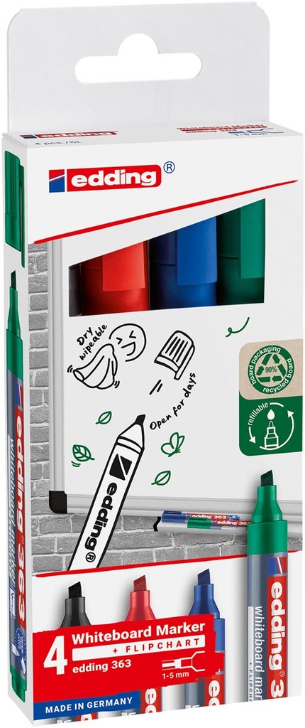 Whiteboard marker Edding E-363 assorti (4)