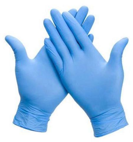 Handschoenen uit nitril large blauw (100)