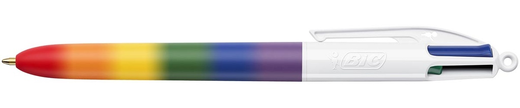 Balpen Bic 4 Colours Rainbow Punch medium punt assorti