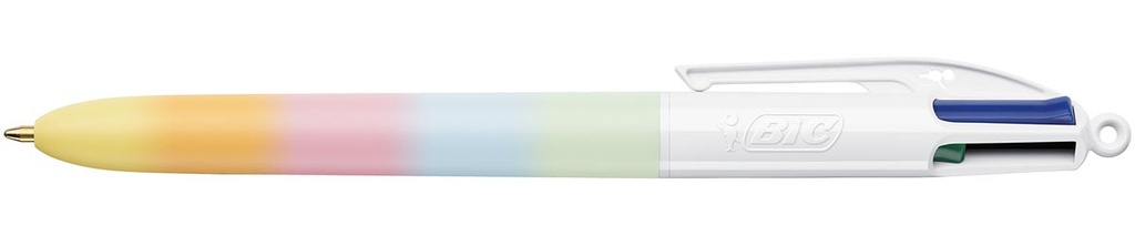 Balpen Bic 4 Colours Rainbow Sweet medium punt pastel assorti