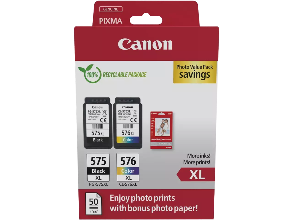 Cartridge Canon PIXMA Inkjet Multi Value Pack PG-575XL/CL-576XL